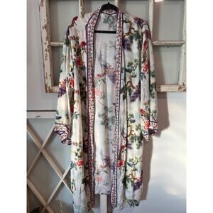 World Market one size long rayon kimono cardigan